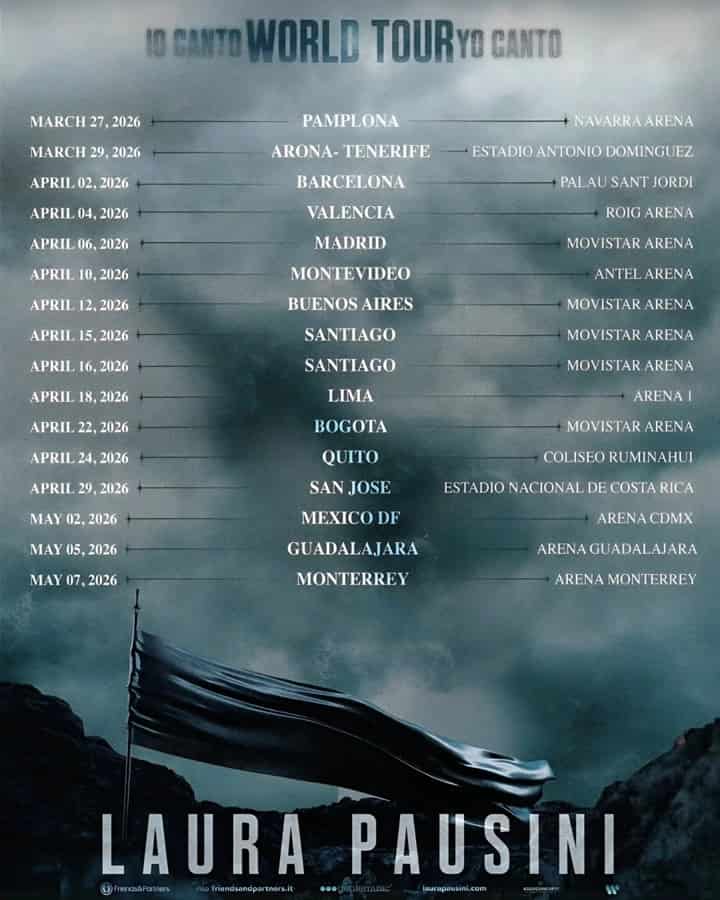 Laura Pausini regresa a Chile en 2026