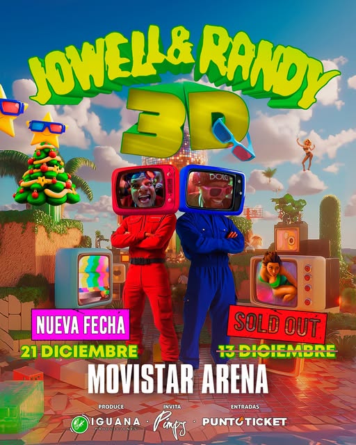 Jowell & Randy confirman segunda fecha en el Movistar Arena