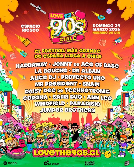Love The 90s Chile 2026: el festival que hará vibrar a Santiago con la mejor música de una década inolvidable