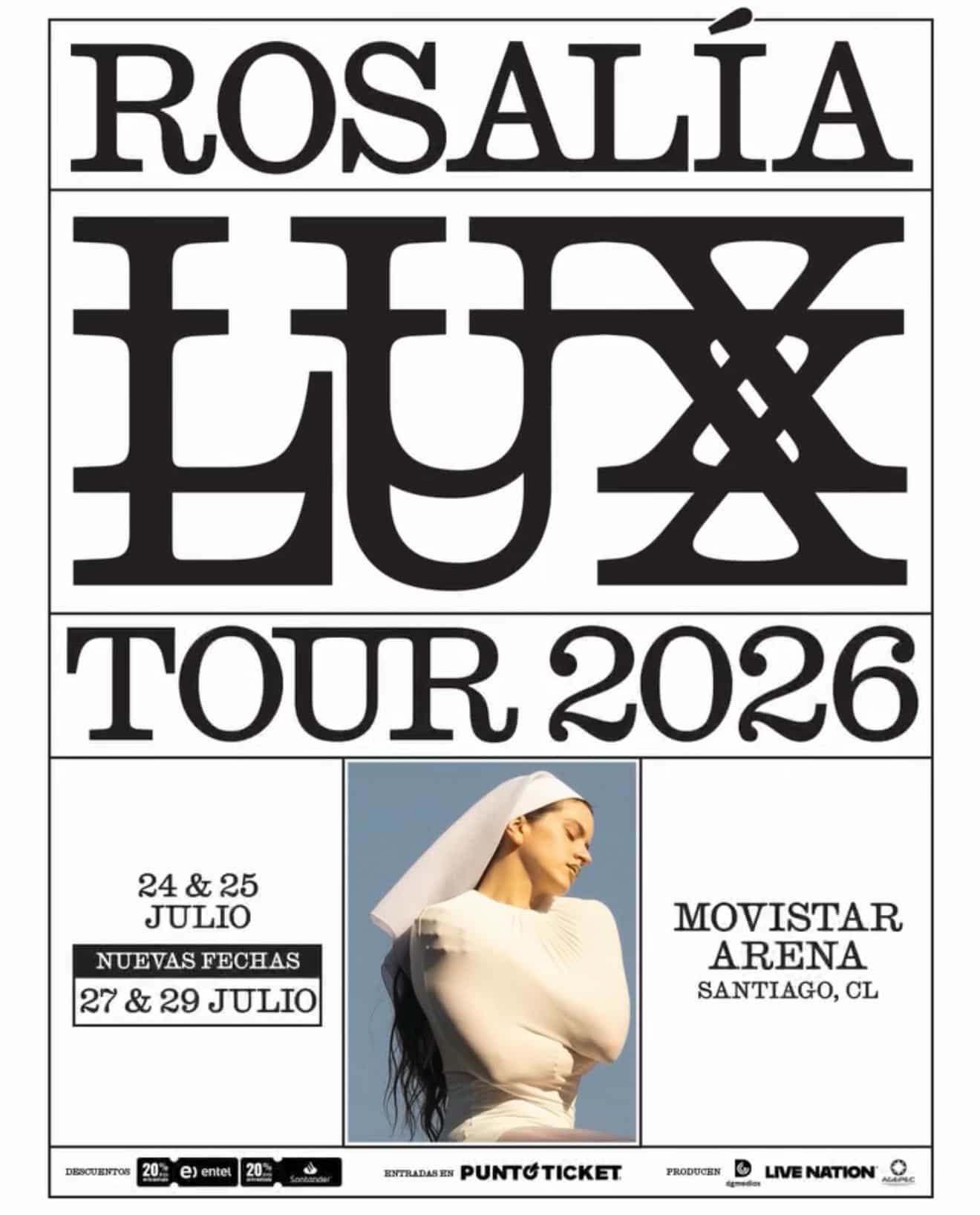 ROSALÍA ANUNCIA NUEVAS FECHAS EN CHILE TRAS EL ROTUNDO ÉXITO DE VENTAS