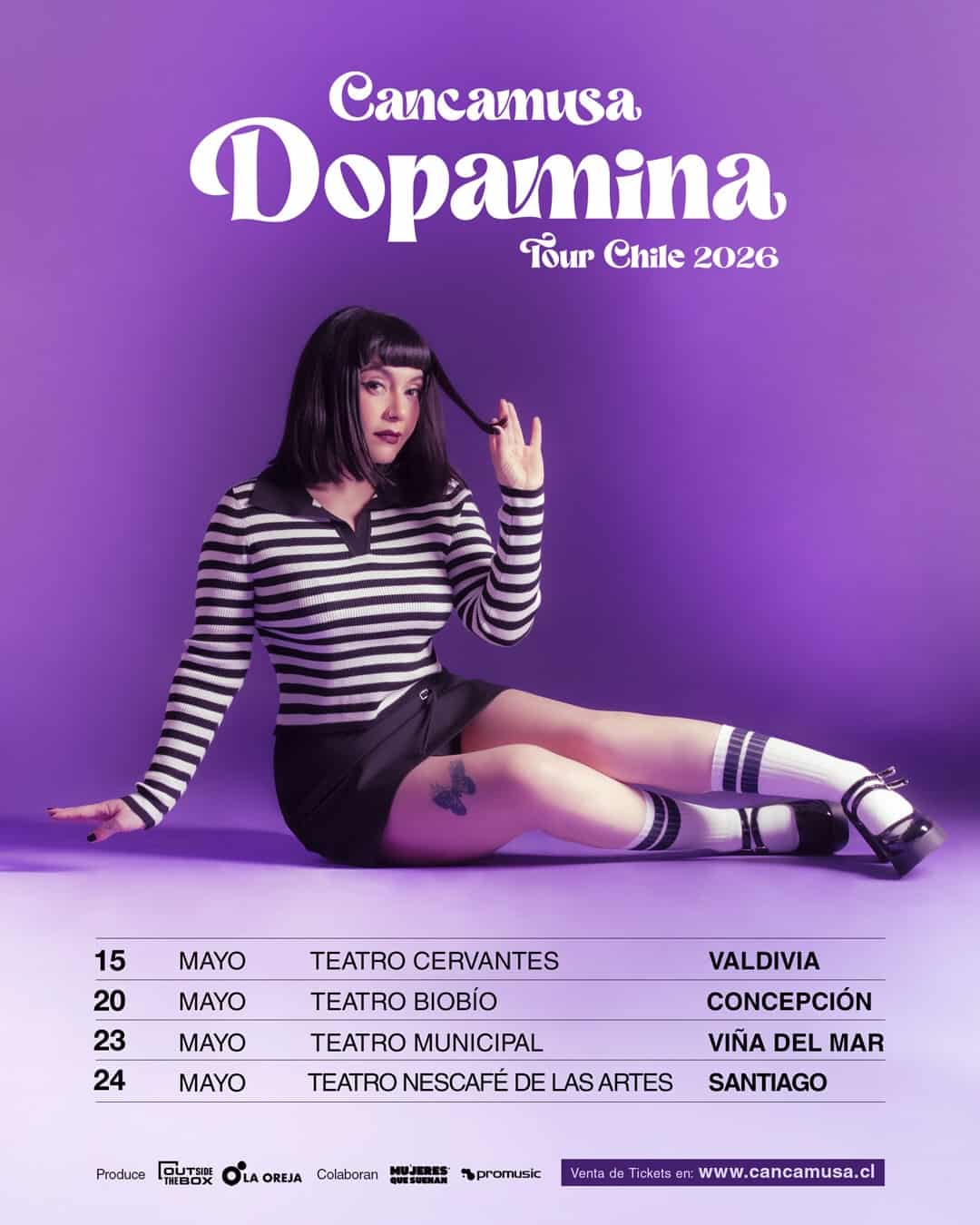 Cancamusa anuncia su TOUR 2026 y recorre Chile con una gira imperdible