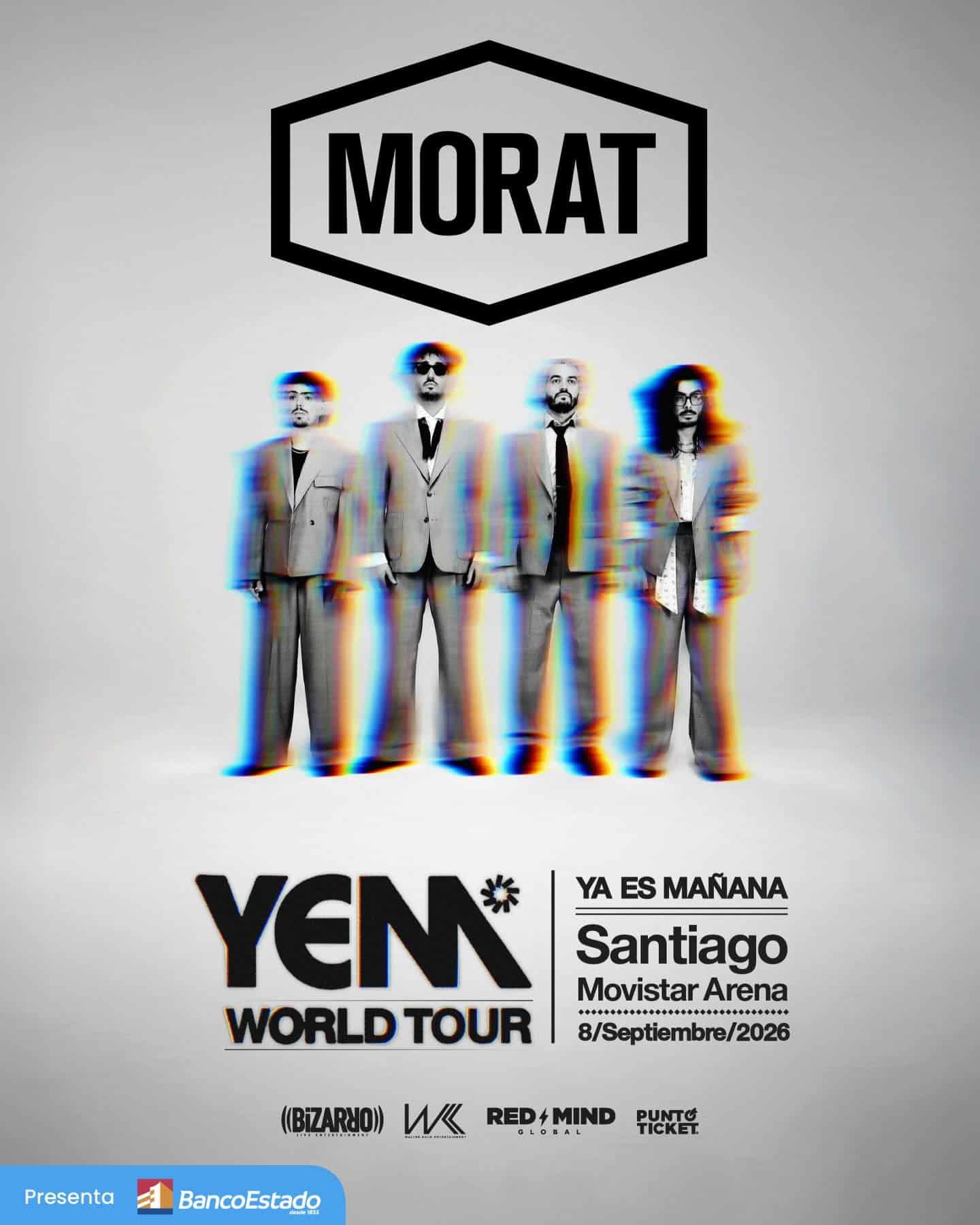 Morat vuelve a Santiago con el “YA ES MAÑANA WORLD TOUR 2026”