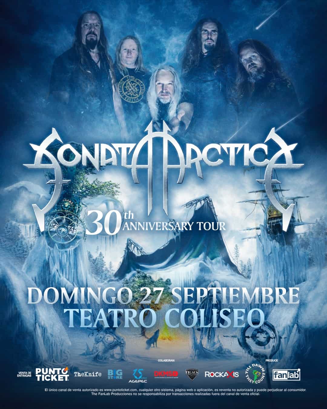 Sonata Arctica celebra 30 años con gira de aniversario en Chile