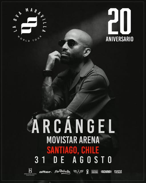 Arcángel regresa a Chile con su gira “La 8va Maravilla” y confirma show en el Movistar Arena