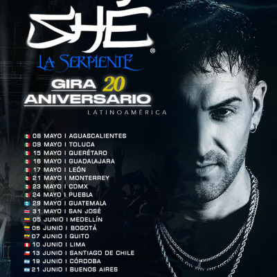 SHÉ llega a Chile 2026 con “La Serpiente”: una noche imperdible en Santiago por sus 20 años