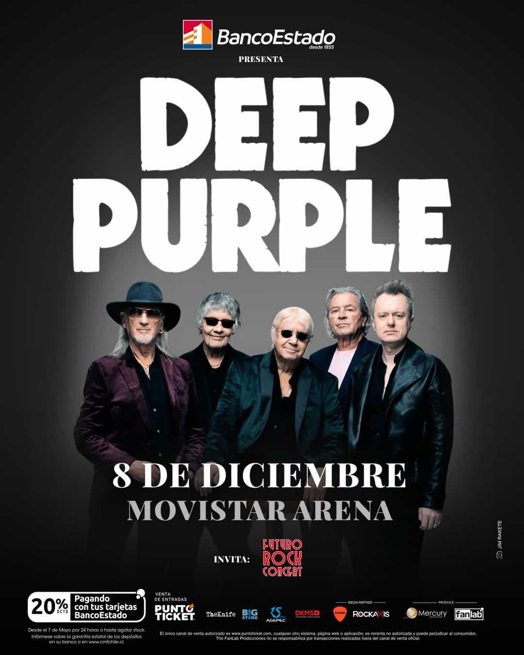 Deep Purple confirma su regreso a Chile con un esperado show en Santiago