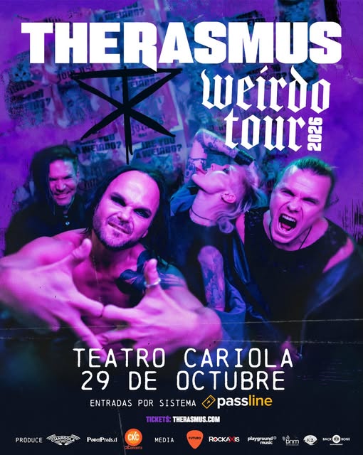 The Rasmus confirma su regreso a Chile con “Weirdo Tour 2026” en Teatro Cariola