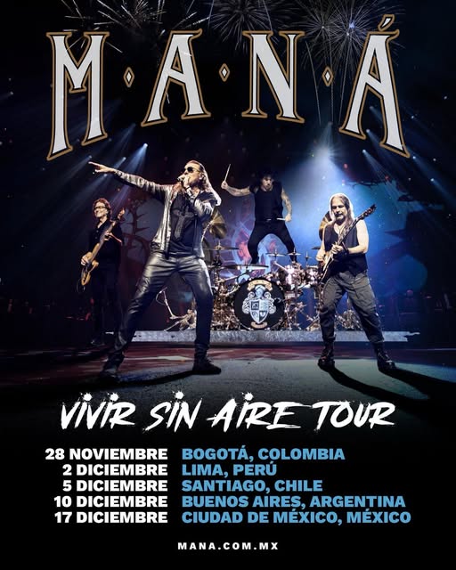 MANÁ regresa a Chile: única presentación en 2026 será en el Estadio Monumental