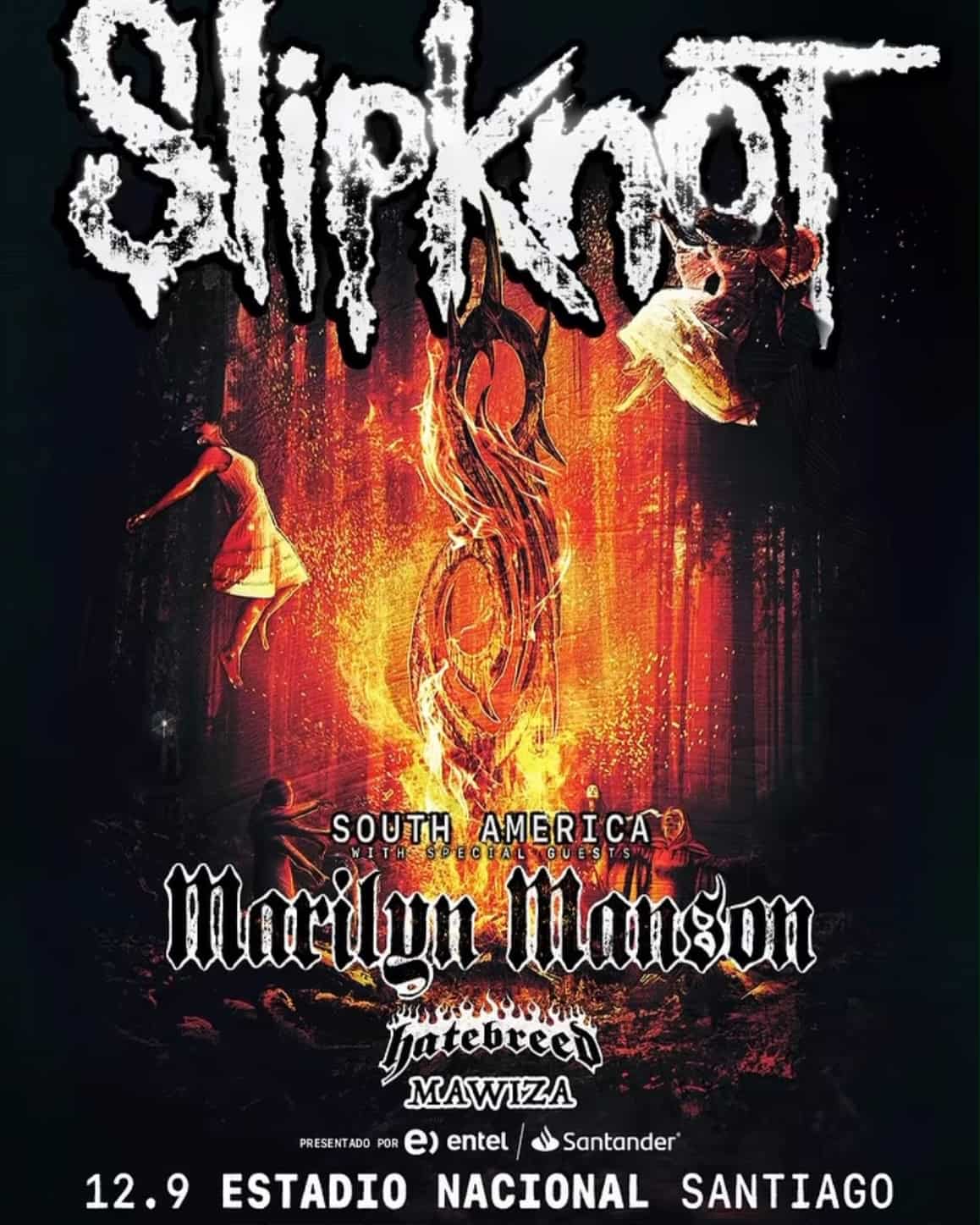 Slipknot en Chile: concierto junto a Marilyn Manson, Hatebreed y Mawiza